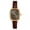 Brown, variant on Women's Rectangle Watch, Analog Quartz, Rhinestone Bezel, Roman Numerals Sunray Dial, Croc Pattern PU Leather