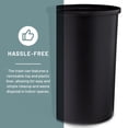 thumbnail image 3 of Safco Open Top Trash Can, Indoor Modern Home 30 Gallon Waste Bin Container, Silver, 3 of 6