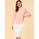 thumbnail image 3 of Blusa Oficina ReuniÃ³n Cuello Alto Linterna Lunares Rosa claro T XS Unique Bargains Blusa, 3 of 6