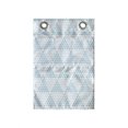 thumbnail image 1 of Crazy Art Hanging Pocket Organizer, Triangular Illustrated with Polka Dots and Circles in Pastel Tones, Printed Polyester Storage Bag with Pockets, 14" x 20", Pale Blue White, 1 of 2