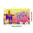 thumbnail image 3 of Colorful Easter Themed Banner with Cross Dove and Floral Elements Backdrop Background for Easter Party Church Celebrations Decors Photography Props Happy Easter Decorations, 3 of 4