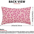 thumbnail image 3 of Daisy Floral Block Print Lumbar Pillow Covers 12X20 Inch Hot Pink Beige Flowers Decorative Pillow Cases Set of 2 Farmhouse Home Decor Vintage Rustic Cute Throw Pillows for Sofa Couch Outdoor, 3 of 6