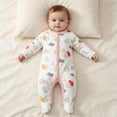 thumbnail image 6 of enyan Newborn Boy Girl Outfits Footies for Babies Button Romper Footed Sleep N Play Sleepwear Infant Boy Girl Clothes（Light Pink,9-12 Months）, 6 of 6