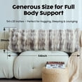 thumbnail image 3 of Winter Fluffy Full Body Pillow – Memory Foam Pregnancy Pillow, Nursing for Side Sleepers, Weighted Adults, Greyish Brown, 3 of 4
