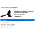 thumbnail image 2 of Headlight Dimmer Switch - Compatible with 1993 Lincoln Mark VIII, 2 of 2