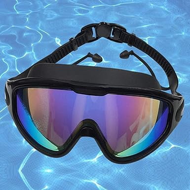 Tibatoes Goggles, HD Large Frame Waterproof Swimming Goggles, Anti-Fog Swim Goggles for Swimming