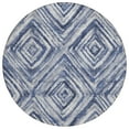 thumbnail image 2 of Addison Rugs Chantille Indoor/Outdoor Transitional Diamonds Blue Washable Round Rug, 8' x 8', 2 of 6