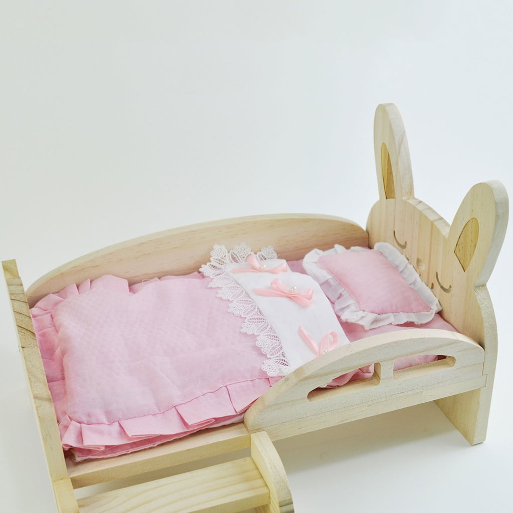 Zeiwohndc Wood Platform Cage Bed Hamster Sleeping Bed Cage Decors Small Animals House