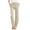 Beige, variant on TAGOLD Womens Summer Pants, Fashion Women Summer Casual Loose Cotton And Linen Pocket Solid Trousers Pants