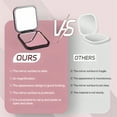 thumbnail image 4 of DESIGNICE Compact Mirror,Foldable Square Dual Pocket Mirror,Bag Friendly Small Mirror for Purse,Black, 4 of 7