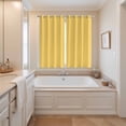 thumbnail image 3 of Pure Yellow Kitchen Curtains 84 Inch Length, Simple Solid Color Grommet Top Bedroom Living Room Curtains, Light Filtering Cafe Curtain Drapes 2 Panels Set 104''x84'', 3 of 9