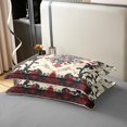 thumbnail image 4 of Erosebridal Housse de Couette Rétro Aztèque 100 % Coton Format Double, Ensembles de Literie Boho Floraux Rouges Format Double, Décor Western, Léger (Sans Couette), 4 of 6