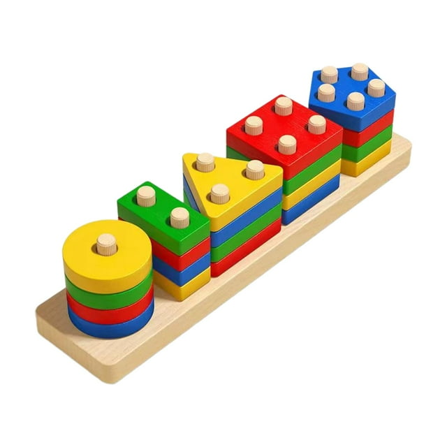 Tablero de clasificación de formas de madera Montessori y tablero de clasificación de madera B