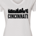 thumbnail image 4 of Inktastic Cincinnati Skyline Grunge Women's V-Neck T-Shirt, 4 of 5
