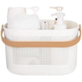 thumbnail image 1 of Cestas de almacenamiento de plástico Rawiri con asas, cesta organizadora de estantes para ducha para baño, cocina, dormitorio, 1 of 7