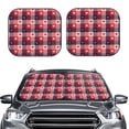 thumbnail image 2 of Sikiie Heart Plaid Print Foldable Car Windshield Sun Visor, Car Window Sunshade Suitable for Sedan, SUV and Truck Car Accessories-Large, 2 of 6