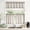 Stripe Gray, variant on TOPICK Striped Kitchen Curtains and Valance Set 24 Inch Small Linen Curtains for Cafe Living Room Bathroom Farmhouse 3 Pieces Set Rod Pocket Green