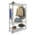 thumbnail image 2 of Alera Wire Shelving Garment Rack, 40 Garments, 48w x 18d x 75h, Black, 2 of 5