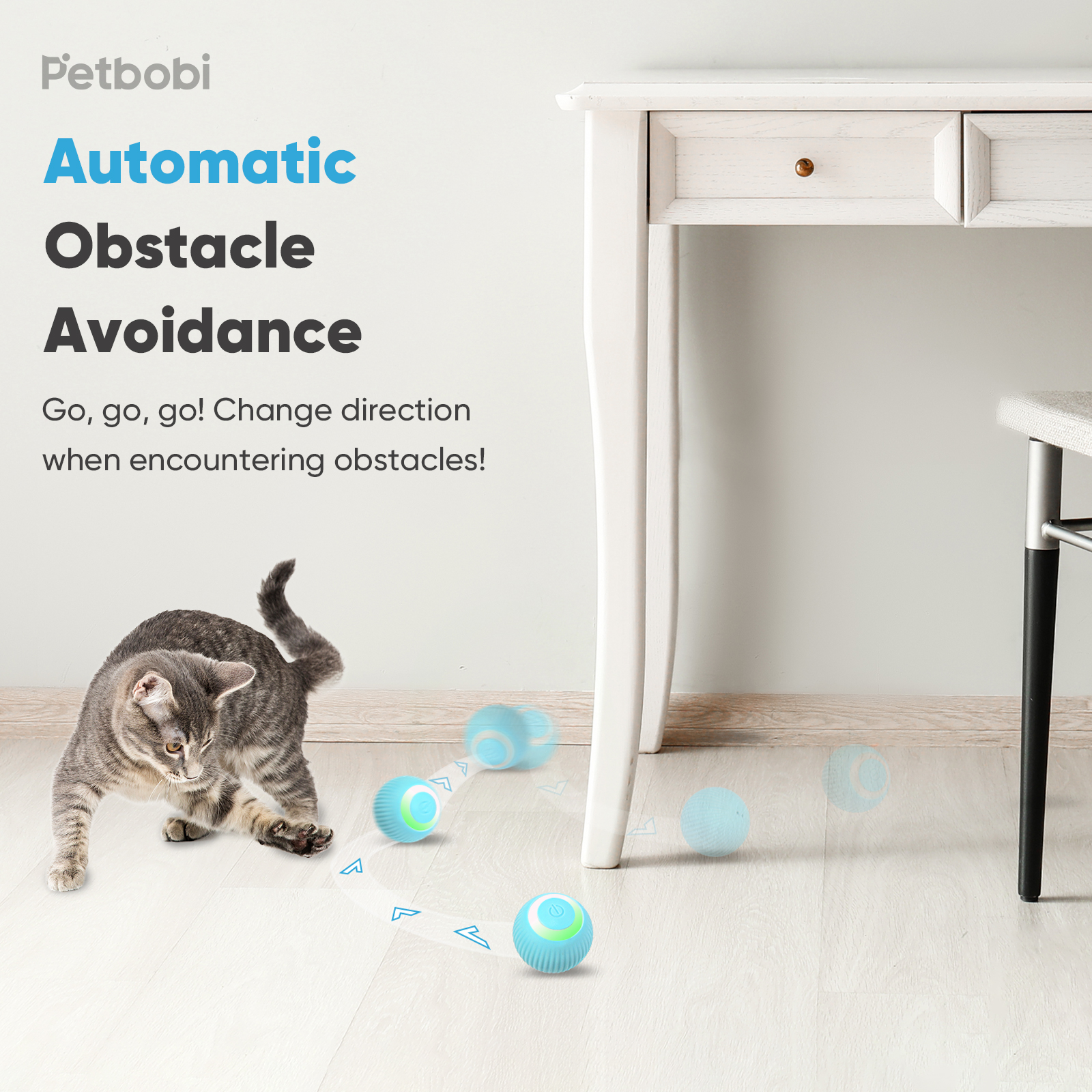 Petbobi Interactive Automatic Rolling Cat Ball Toy photo 4
