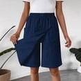 thumbnail image 3 of Spring Summer Solid Color 5 Pocket Casual Skirt Pants Women's Shorts Style Casual Pants Skirt, 3 of 8