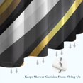 thumbnail image 6 of Black White Gold Wave Marble Shower Curtain 84"x72" ,Bathroom Decorative Shower Curtains Set with 12 Hooks,Modern Waterproof Washable Shower Curtain, 6 of 6