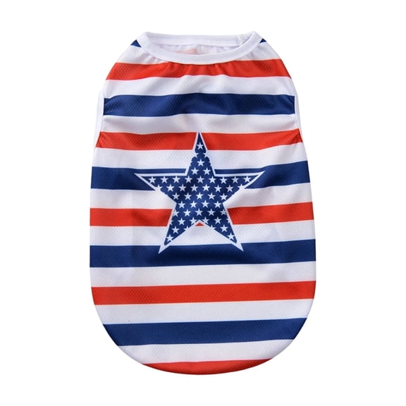 Independence Day 250th Celebrations Dog Shirt USA Flag Pet Clothes Puppy American Flag Clothing Summer T Shirts(XS,Wine)
