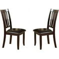thumbnail image 5 of Set of 2 Side Chairs Kitchen Diing Room Furnture Faux Leather Brown / Espresso Unique Frame Back Dining Chairs, 5 of 8