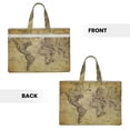 thumbnail image 2 of Kdxio Vintage World Map File Tote Document Bag Business Briefcase Bag Document Organizer Tote Briefcase for Letter A4 Files Business Teacher Office Bag, 2 of 8