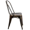 thumbnail image 3 of Bowery Hill 17.25" Industrial Metal Dining Chair in Distressed Copper, 3 of 4