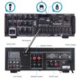 thumbnail image 2 of 400/600/1000/2000W Bluetooth Amplifier, Power Home&Car Stereo Audio Receivers Amplifier System, 2/4 Channel, 2/4 MIC, FM Radio, MP3/USB/SD Readers, LED Display & Remote Control, Black Red, 2 of 9