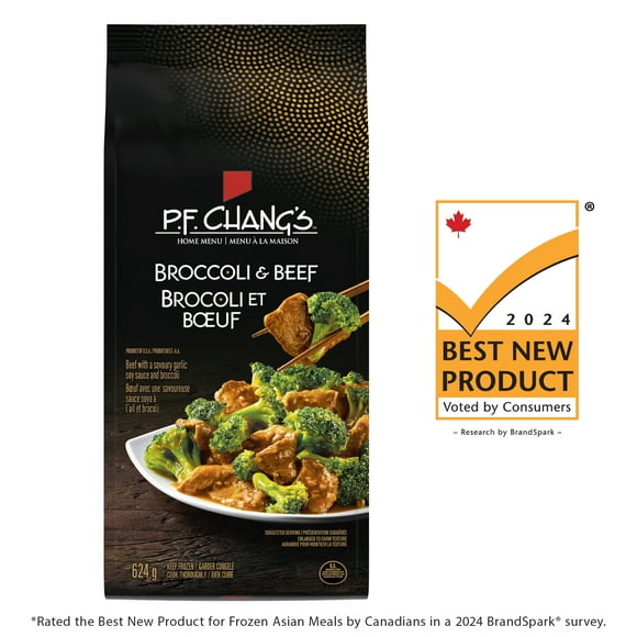 P.F. Chang’s HOME MENU™ Broccoli & Beef - Frozen and Ready in Minutes - No Artificial Flavours, Colours, or Preservatives - Restaurant-Inspired Flavours at Home - 624G Meals, Beef & Broccoli