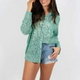 thumbnail image 3 of Endives Sequin Button Down Shirt Long Sleeve Glitter Sequin Top Sparkle Top Blouse with Pocket Shirts for Women, 3 of 3