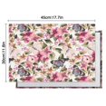 thumbnail image 5 of Pioneer Flower Floral Print Pattern Summer Placemats Table Placemats Set Of 6-Linen Kitchen Washable Placemats Table Mats 12x18 Inch Non-Slip Heat Resistant, 5 of 5