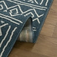 thumbnail image 3 of Ox Bay and Evette Rios Dora 2' x 3' Ivory/Navy Diamond Indoor/Outdoor Area Rug, 3 of 7