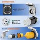 thumbnail image 2 of 30AMP RV Power Inlet Outlet Shore Power Kit W/Boot Cord Protector 125V NEMA L5-30P L5-30R Male Female Connector Plug, 2 of 5