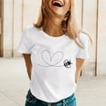 thumbnail image 2 of Chemises à Manches Longues Printemps Été 2025 pour Femmes, T-Shirt Imprimé à Manches Courtes Col Rond, 2 of 5