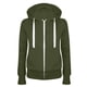 thumbnail image 1 of ¡Ahorra en liquidación! Sudadera deportiva Umfun para mujer, informal, con capucha, ajustada, cremallera, forro polar, verde militar, talla 2XL, 1 of 2