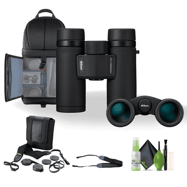 Nikon 8x30 Monarch M7 Binoculars Bundle with Neck Strap   Backpack and More