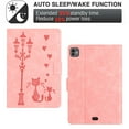 thumbnail image 2 of ELEHOLD Case For Apple iPad Pro 11 2024 Kitty Pattern Leather Tablet Case, Slim Back Smart Cover, Auto Sleep/Wake, Full Body Protection, Kickstand，Pink, 2 of 9