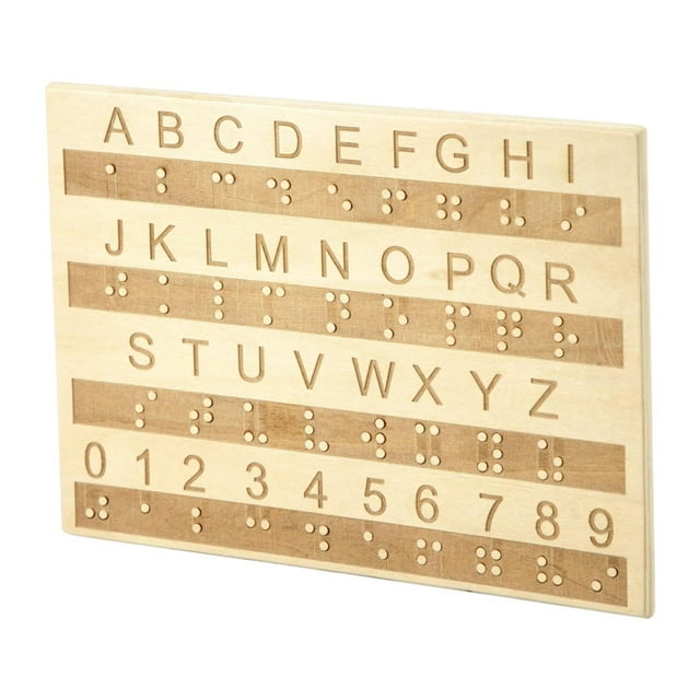 Tablero de Braille de madera con mayor práctica de dots instrumentos de entrenamiento de diapasón portátil fácil para estudiantes principiantes