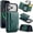 Green, variant on DG.MING Wallet Case for iPhone 16 6.1inch,Detachable Magnetic Wallet Phone Case with RFID Blocking, Card Slot,Holder, Leather Phone Case for Men Women,Grey,For iPhone 16
