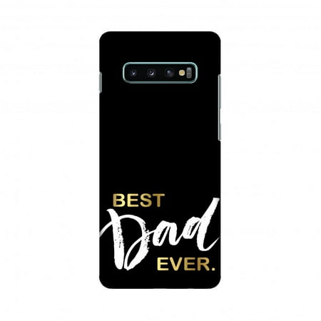 Samsung Galaxy S10+ Case, AMZER Ultra Slim Hard Shell Designer Printed Case for Samsung Galaxy S10+ - Father's Day - Best Dad (Best Galaxy Phone Ever)
