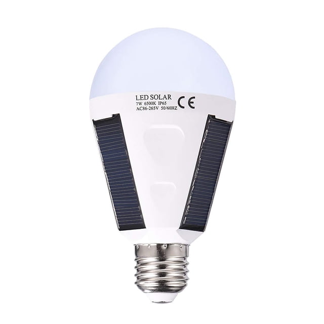 Solar Light Bulbs Emergency Solar Rechargeable Light Bulbs Outdoor Camping Lamps For Tent Portable LED Light Bulb For Night Emergency Power Outage And Outside Outdoor Garden Lights Solar Powe