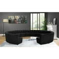 thumbnail image 2 of Maklaine 14-Piece Modular Contemporary Velvet Sectional Sofa in Black, 2 of 7