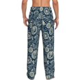 thumbnail image 3 of Picia Nautical Style Mens Soft Woven Cotton Elastic Waistband Sleep Pajama Pant Lounge Sleep Pant With Pockets And Drawstring-XX-Large, 3 of 9