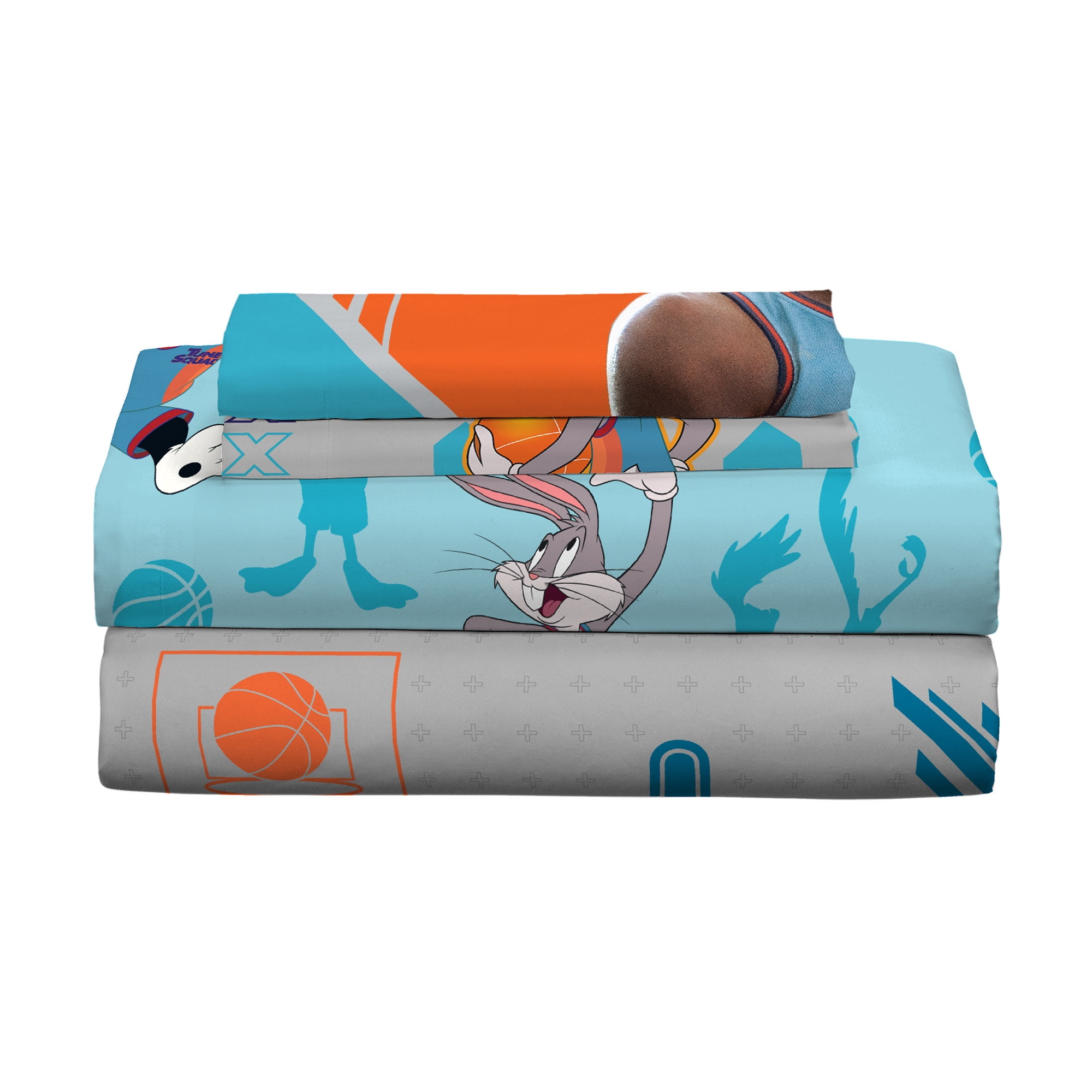 Space Jam Kids Full Sheet Set, Blue and Gray, Warner Bros