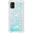 thumbnail image 2 of Compatible with Samsung Galaxy A71 Case Glitter Luxury Cute Love Liquid Quicksand Clear TPU Girls Women Stylish Bumper Shockproof Protective Case for Samsung Galaxy A71 Star Blue YB, 2 of 12