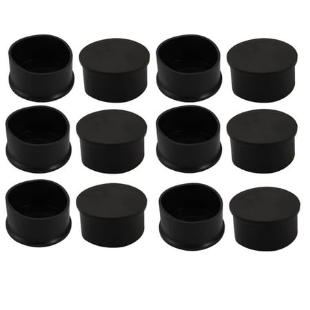 60mm Inner Diameter Chair Leg Floor Protectors Table Feet Tips Covers Caps 12pcs