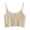 Apricot, variant on Women Spring Sleeveless Cropped for Tank Top Boho Hollow Out Crochet Knit Plaid Floral Camisole Spaghetti Strap Bustier Sweater Vest Beachwear