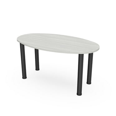 6 Person Oval Boat Shaped Conference Table  Legs Power And Data